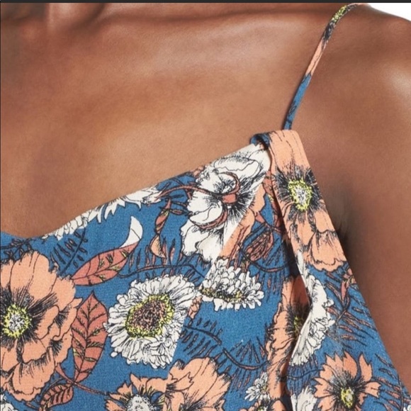 ASTR Floral Cold Shoulder Cami Sheath Mini Dress - Picture 6 of 9